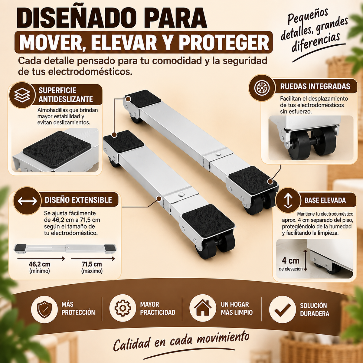 Soporte Movil para Electrodomésticos